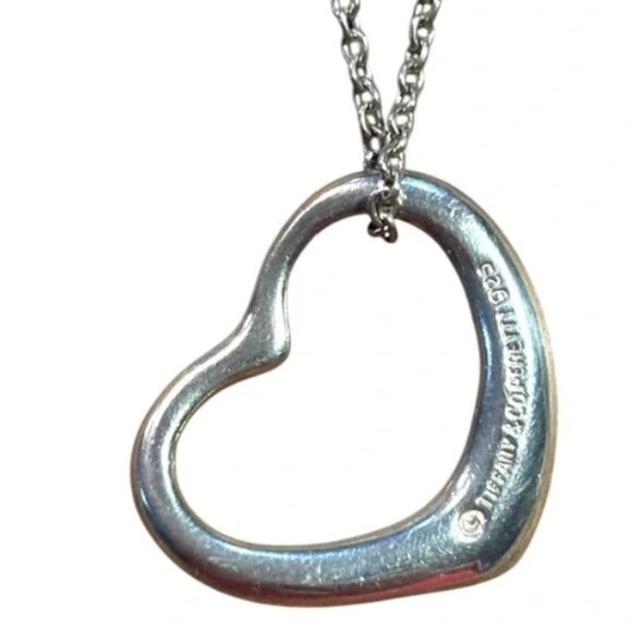 Tiffany & Co. with COA Elsa Peretti Open Heart Pendant Necklace - Picture 3 of 7